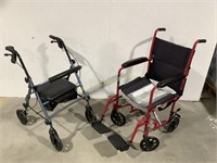 Aluminum Transport Wheelchair & Nova Walker