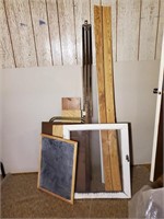 Wood Frame Window-Chalk Board-Wood Pieces