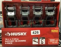 Husky Ratchet Tie-Downs 16' x 1-1/4"