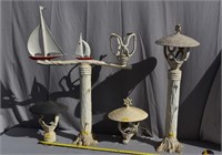 17B: (4) Cast Iron nautical lamps
