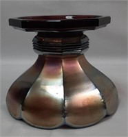 Amethyst Carnival Glass Punch Bowl Base