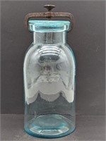 Clear Hamilton Glass Works Jar