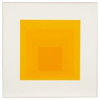 "I-S f", Signed Color Screenprint by Josef Albers.