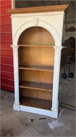 White Open Front Carved Bookcase