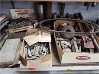 Contents of Counter #1 Drill Bits, Pipe Wrench