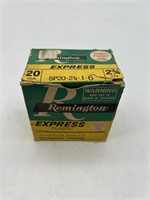25 rounds 20 gauge Remington express two and