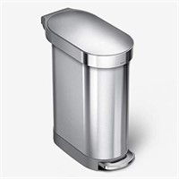 New simplehuman 45 Liter / 12 Gallon Stainless Ste