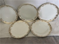 Lot of 5 Haviland Limoges Lunch 7" Plates