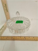 Nice Glass Candy Dish W/ Lid