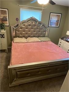 King Size bed, box spring, and mattress