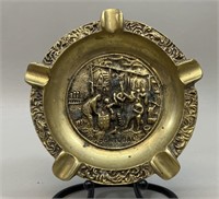 Heavy Brass Embossed Ashtray