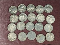 (20) Buffalo Nickels