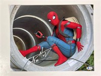 Tom Holland Signed Spiderman Photograph