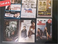 Lot of 6 various movies different genres and actor