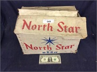 Vintage case of North Star beer full of empty