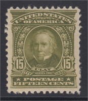 US Stamps #309 Mint Disturbed OG with paper adhesi