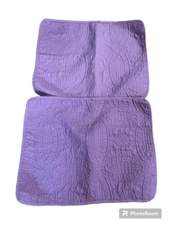 Purple quilted pillowcases