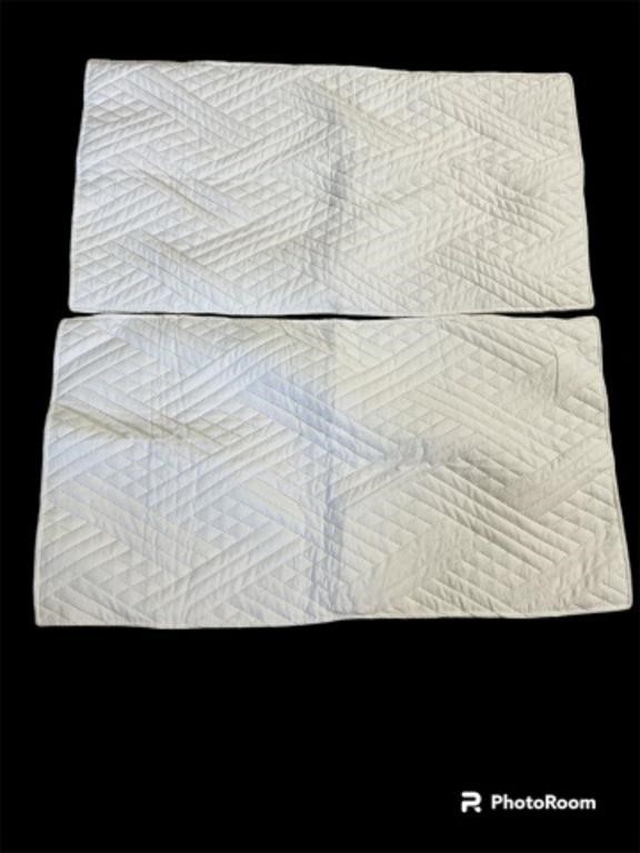 White quilted pillowcases