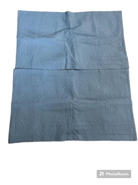 Blue oversized quilted pillowcases