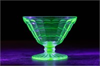 Antique Uranium Glass Sundae Cup