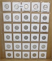 30 - Mercury silver dimes, 1944's