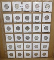 30 - Mercury silver dimes, 1944's