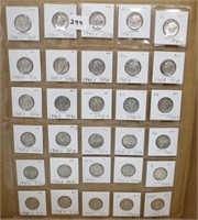 30 - Mercury silver dimes, 1945's