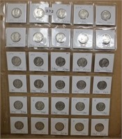 30 - Mercury silver dimes, 1941's