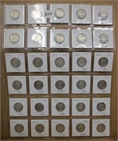 30 - Mercury silver dimes, 1941's