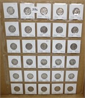 30 - Mercury silver dimes, 1944's