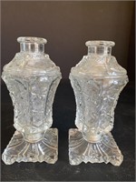 Vintage pair of glass vases