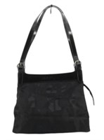 Ferragamo Black Patterned Handbag