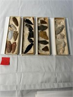 23 Arrowheads  - Various Locations and Minerals