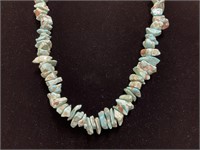Sterling & Turquoise Necklace 73.4gr TW 30"