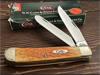 Case XX 6254 Orange Trapper Pocket Knife