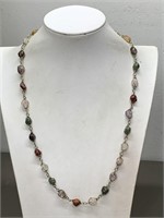 WIRE WRAPPED MULTI GEMSTONE NECKLACE