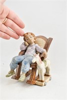 Lladro 'All Tuckered Out' Child Figurine