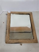Antique Beveled Framed Mirror