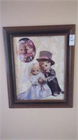Precious moments framed picture 14" x17"
