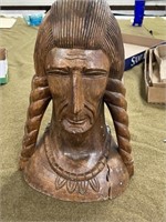 Wood Indian Bust