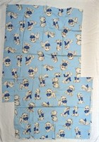 Lot Of 2 Puppy Vintage Fabric Pcs