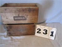 Wood boxes - Shank Campello Co. and Armour