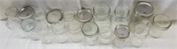 LOT OF CANNING JARS-VARIOUS SIZES