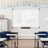 $50 Dry Erase Magnetic White Board, Wall Mount