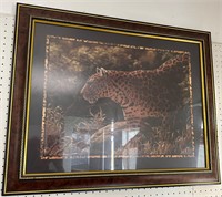 Large Framed Wall Art - Leopard
