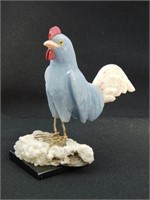 STONE ROOSTER STATUE ROCK STONE LAPIDARY SPECIMEN