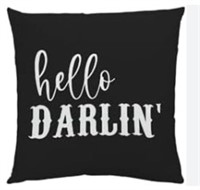 Pair Of 18x18 Hello Darlin Pillow Covers