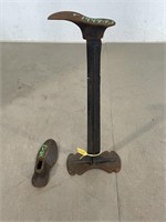 Antique Cobbler Shoe Stand w/ 2 Forms