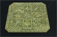 Brass Engraved Plaque or Trivet