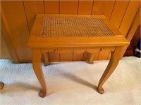 Gorgeous small side table mesh top cherry